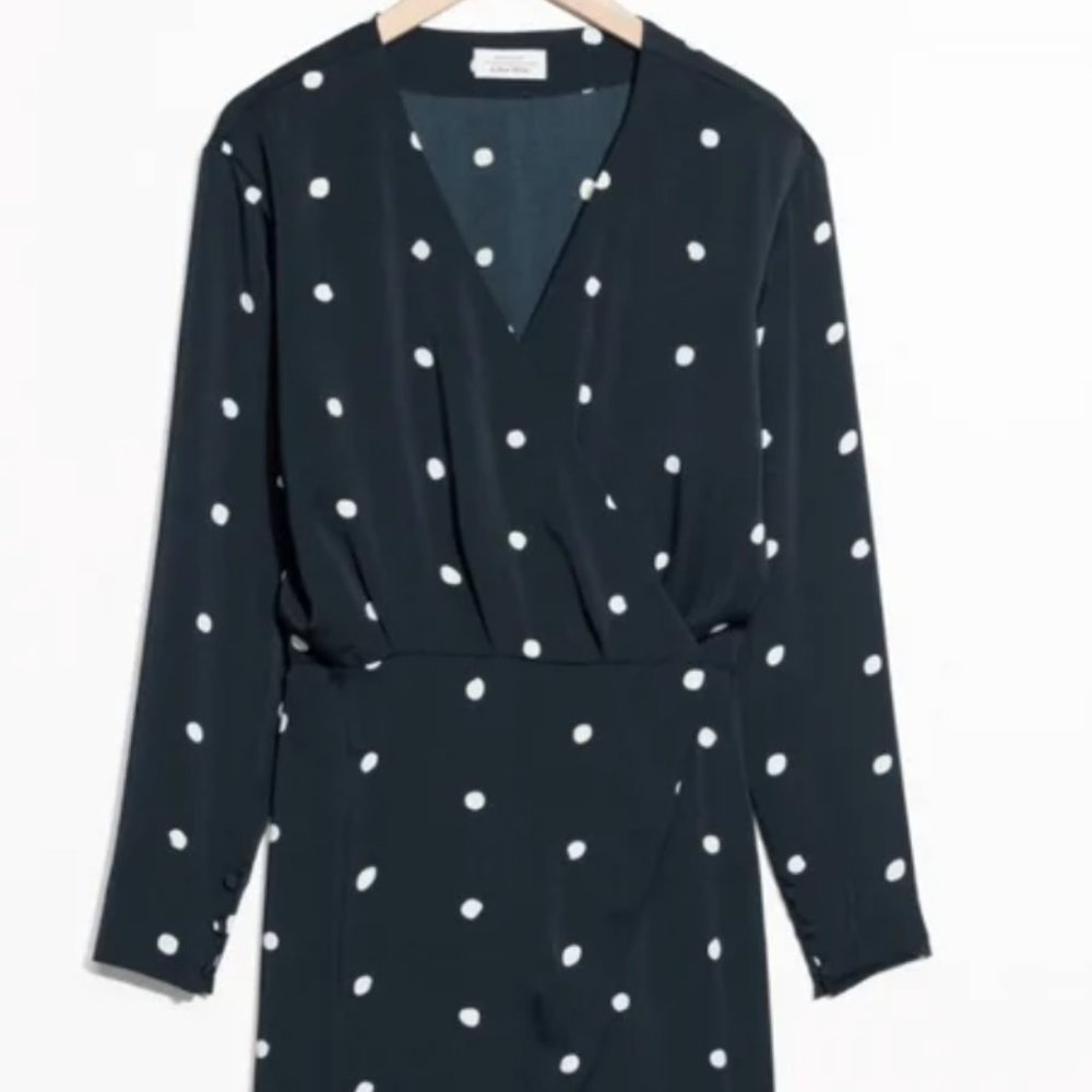 & Other Stories Polka Dot Wrap Dress